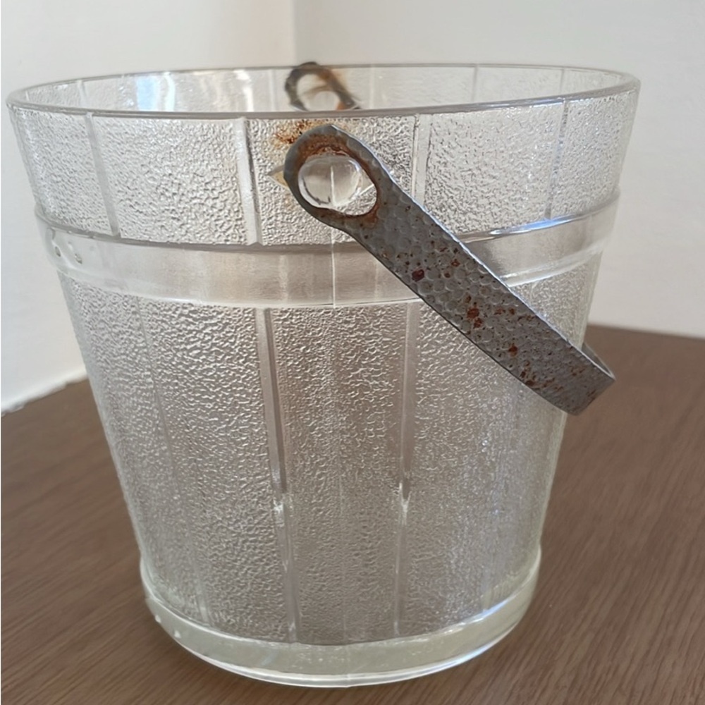 Vintage Glass Ice Bucket
